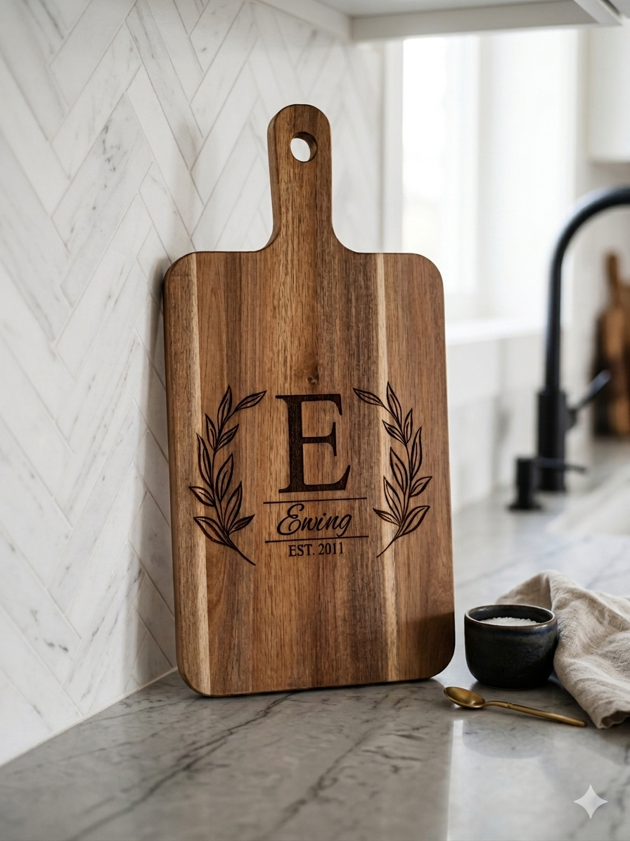 Custom Monogram Cutting Board