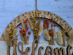 Wild flower welcome sign