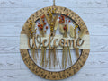 Wild flower welcome sign